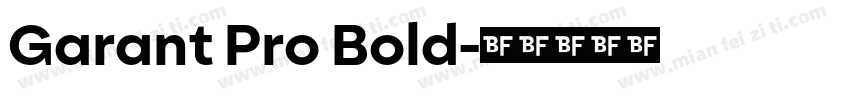 Garant Pro Bold字体转换